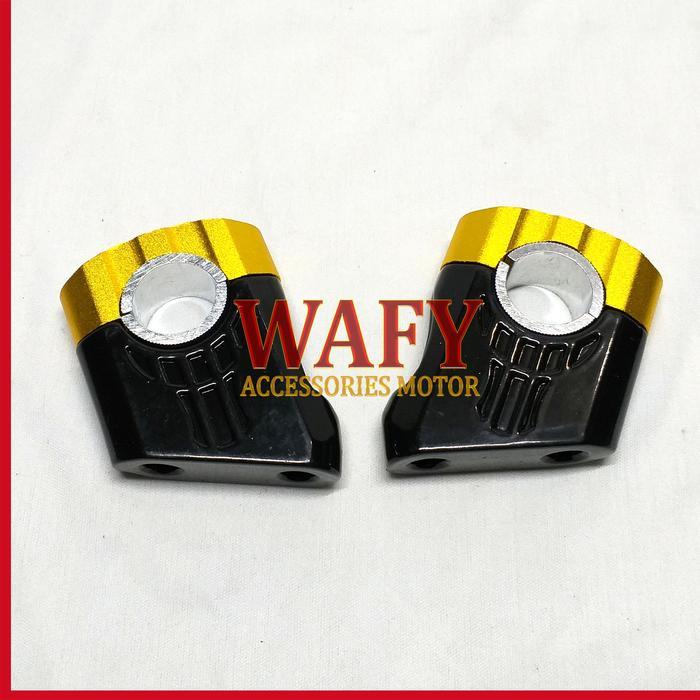 Raiser Mundur Raiser Stang Mundur Cnc Peninggi Stang Motor Mundur Stang Fatbar Dan Biasa - GOLD