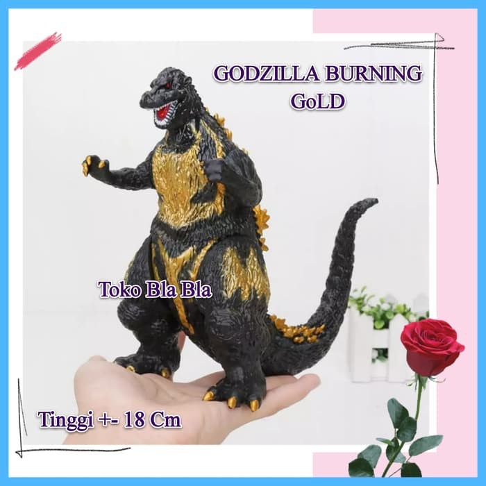 Mainan Action Figure Godzilla Burning Gold Monster