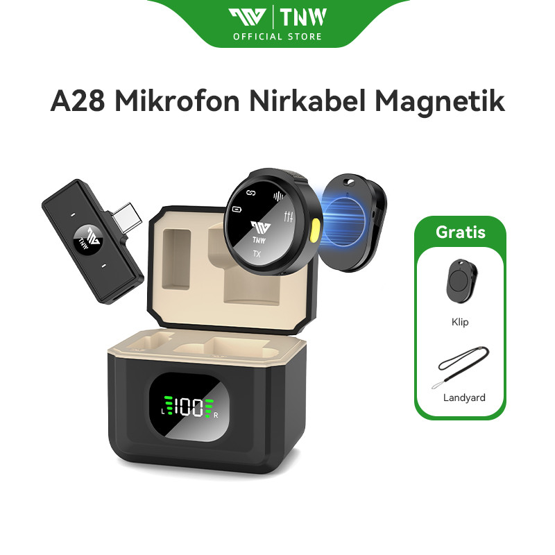 anton.arcive TNW A28 Wireless Microphone Magnetic Mikrofon Plug & Play Wireless Lavalier Microphone