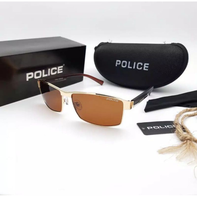 FLASH SALE Kacamata Fashion Pria POLICE P24 Polarized Full set
