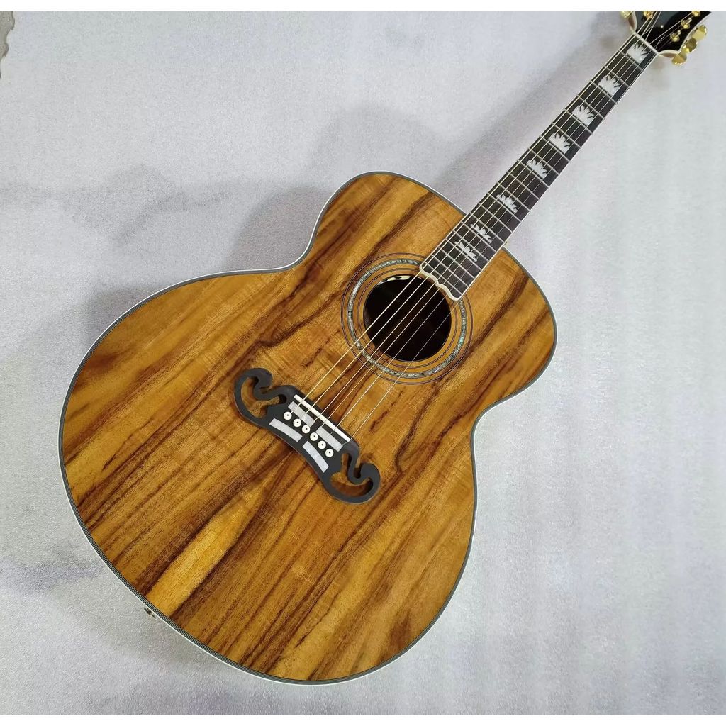 jumbo koa acoustic electric guitars soundhole pickups 43 inches custom guitars