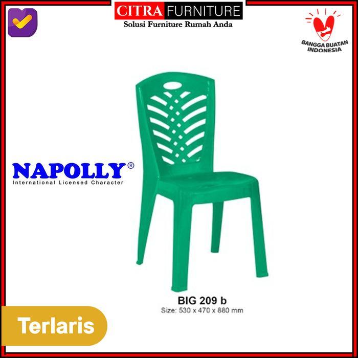 NAPOLLY | Kursi Plastik Napoly Big 209 CN | Kursi Makan Bangku Tamu - Biru