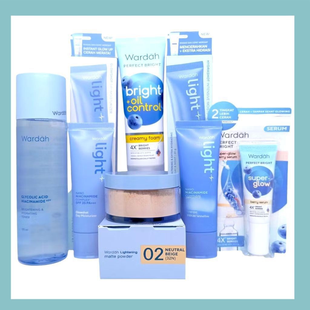 Paket Wardah Untuk Kulit Berminyak/ Paket Skincare Untuk Flek Hitam/Glowing/ Wardah Paket Murah
