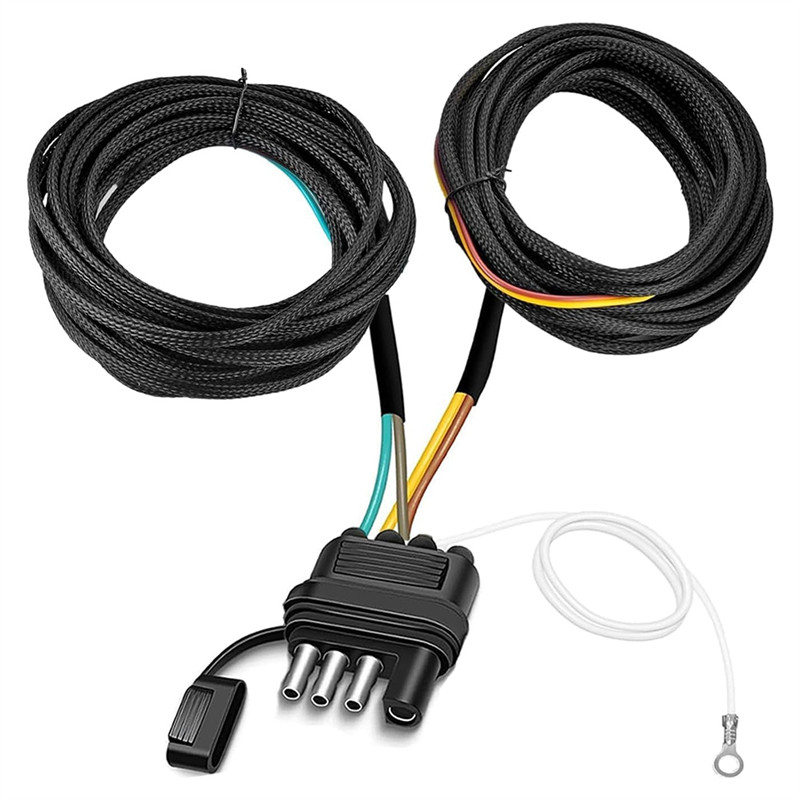 26FT Trailer Wiring Harness Kit, 4 Pin 5 Wire Trailer Wiring Harness, Boat Trailer Wiring Harness,Fl