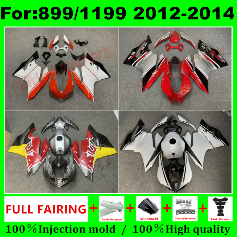 Motorcycle Injection mold Fairings Kits Fit For Ducati Panigale 899 1199 2012 2013 2014 12 13 14 ful