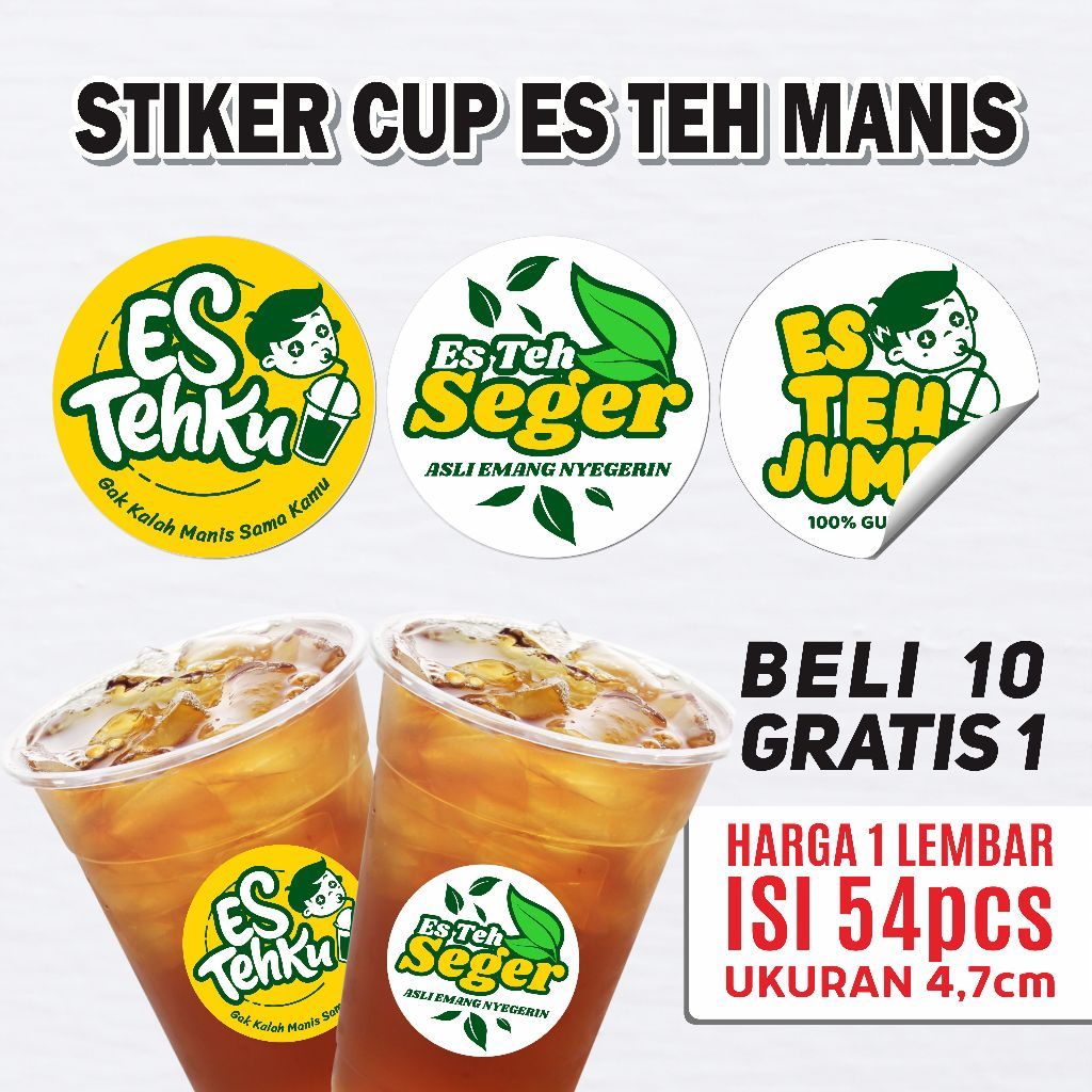 STIKER ES TEH | STIKER ES TEH | CETAK STIKER ES TEH