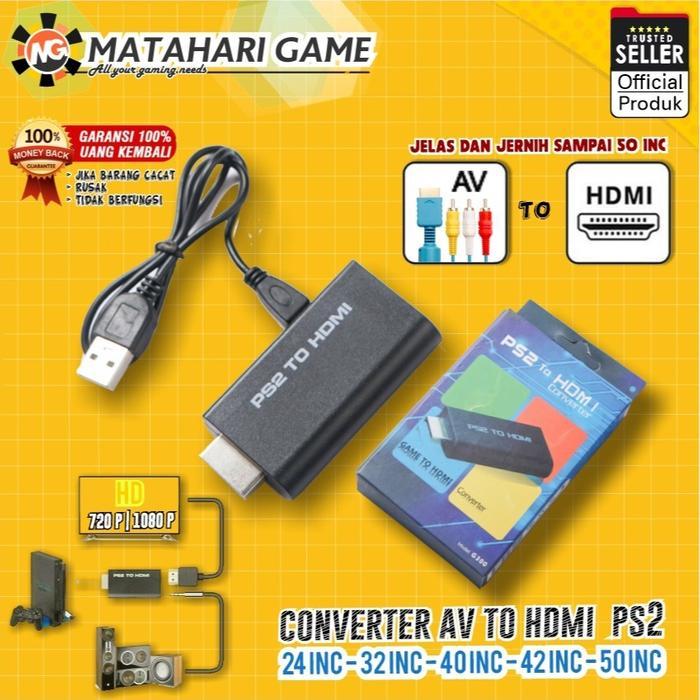 TVpro PS2 To HDMI Adaptor Converter HDMI PS2 Resolusi HD 720 1080P - ADAPTOR HDMI PS2