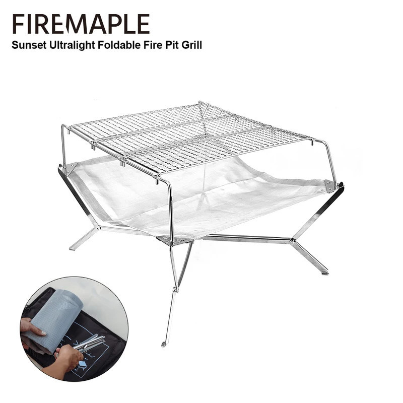 Fire-Maple Sunset Ultralight Lipat Perapian Panggangan Api Unggun Api Unggun Kompor Kayu Portabel un