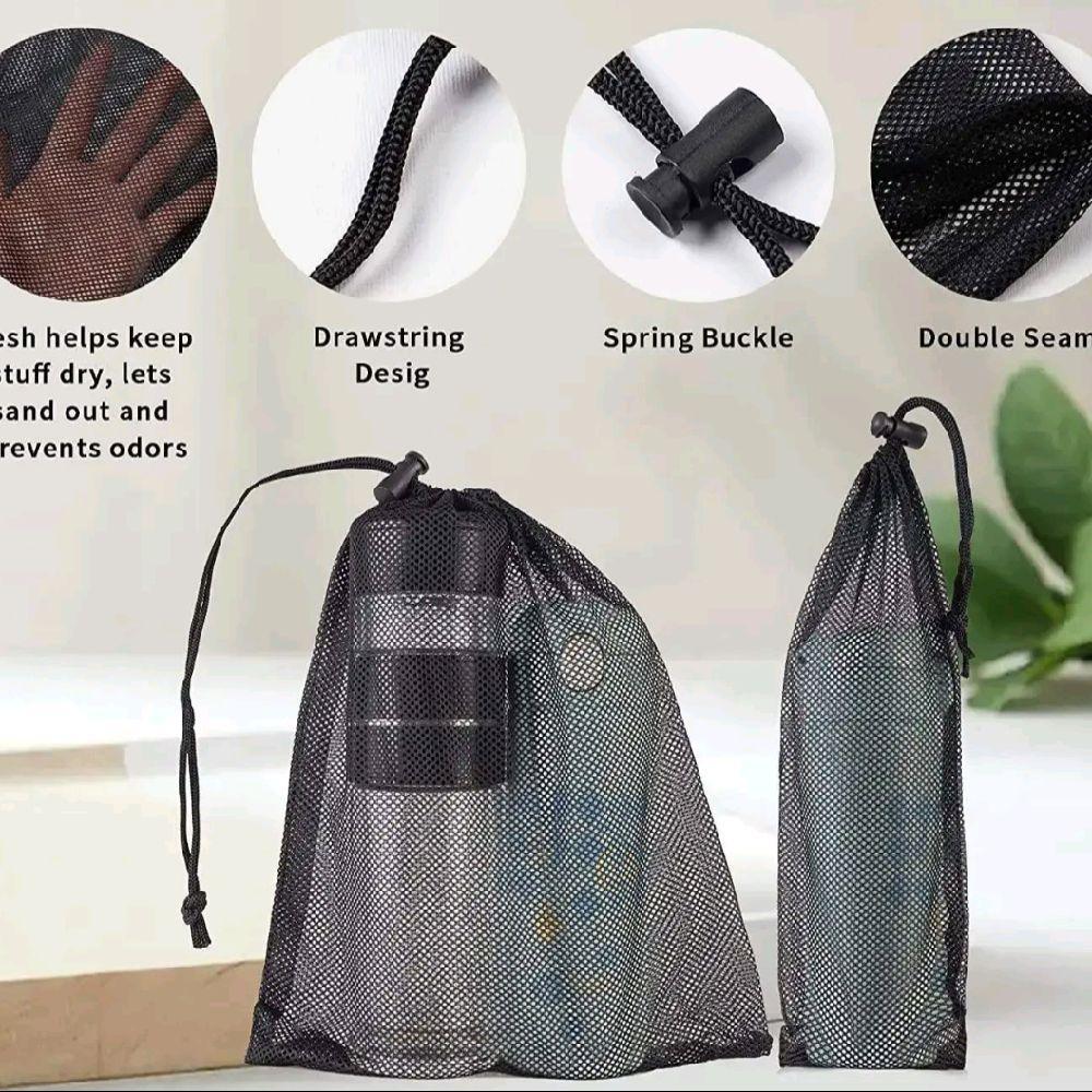 Pouch Jaring Serut Tas Serut Serbaguna Tas Serut Makeup Alat Mandi Mesh Bag Tas Jaring Multifungsi