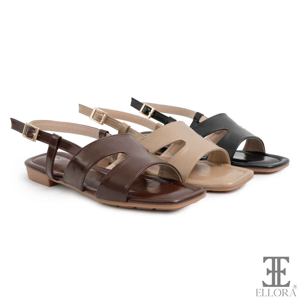 ELLORA ES-2746 Sandal Heels Gladiator Wanita Import 2cm