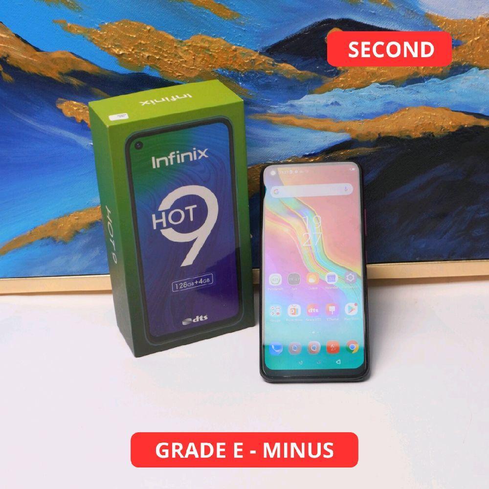 INFINIX HOT 9 4/128 GB GRADE E - MINUS HP SECOND ORIGINAL SINAR MUTIARA CELL