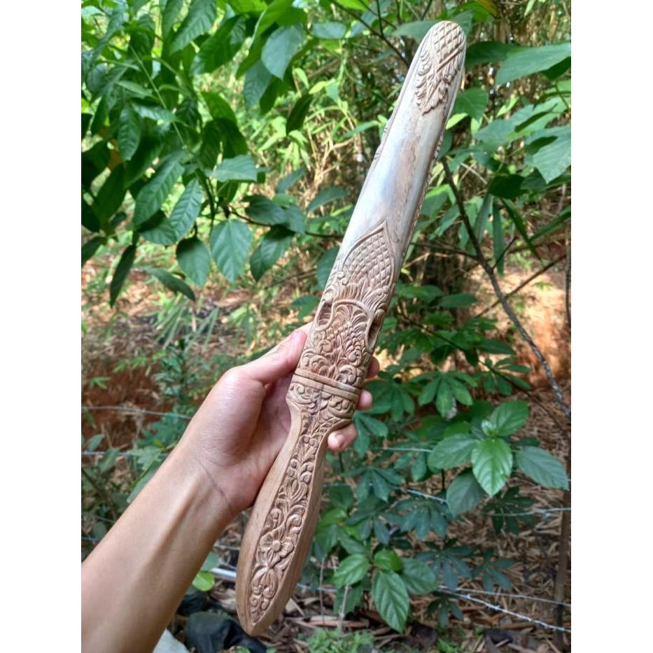 warangka tombak ukir ukiran jawa pakem full jati TR2