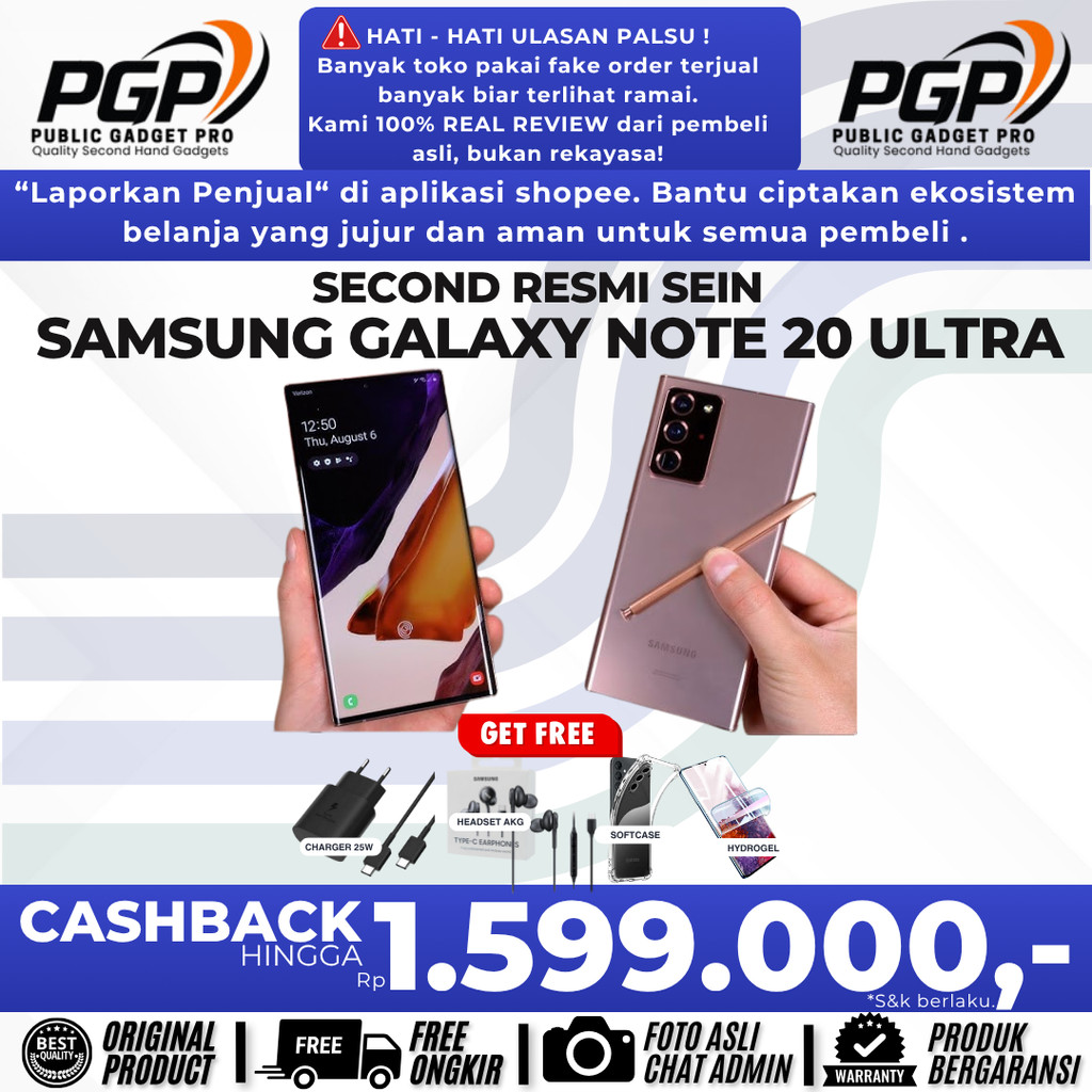 SEIN Samsung Galaxy Note 20 Ultra 512GB 256GB Second Original | Resmi