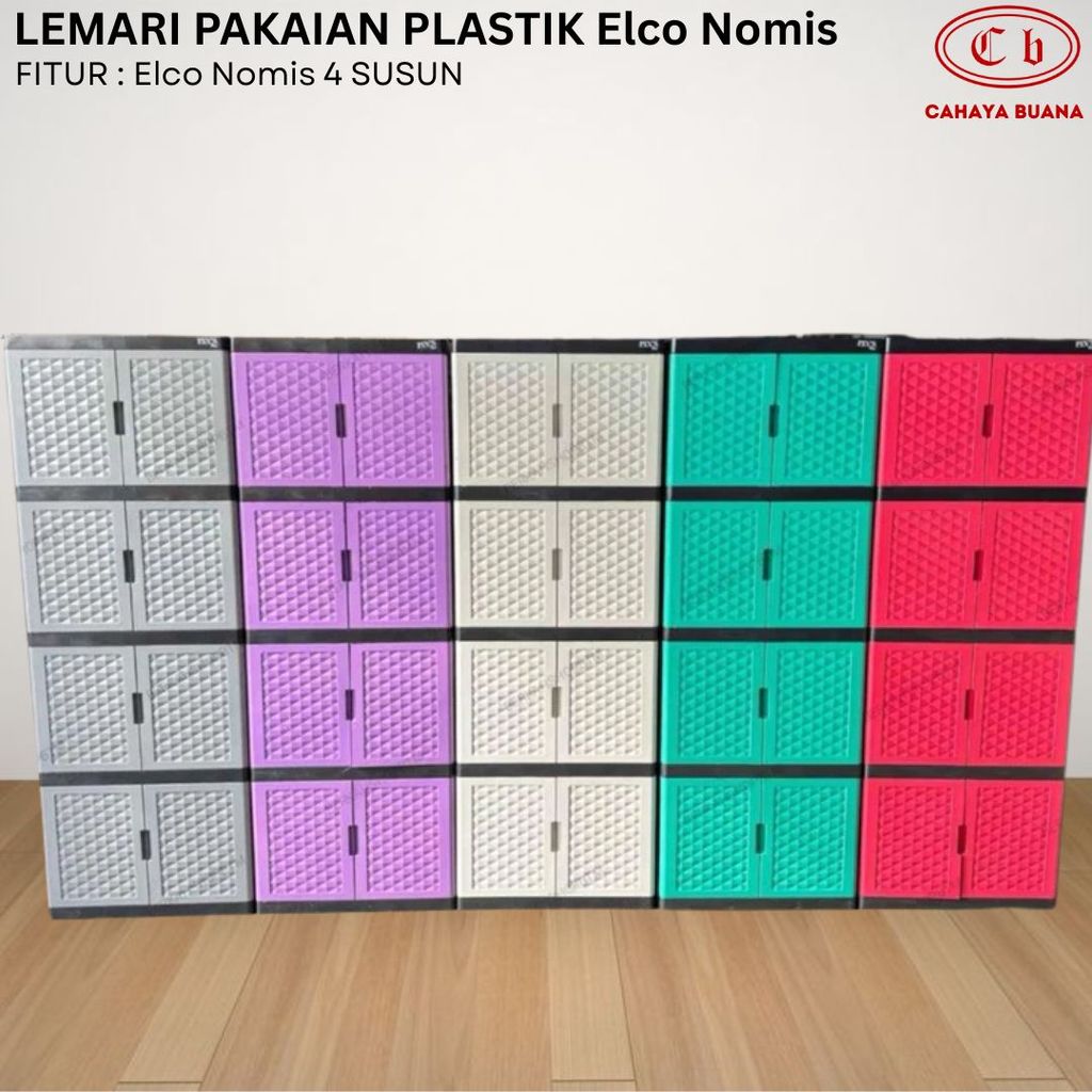 Lemari Pakaian Plastik ELCO NOMIS / Lemari 4 Susun ELCO NOMIS