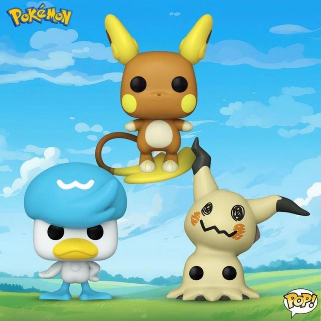 ORIGINAL Funko Pop Pokemon Mimikyu Alolan Raichu Quaxly Figure Toy