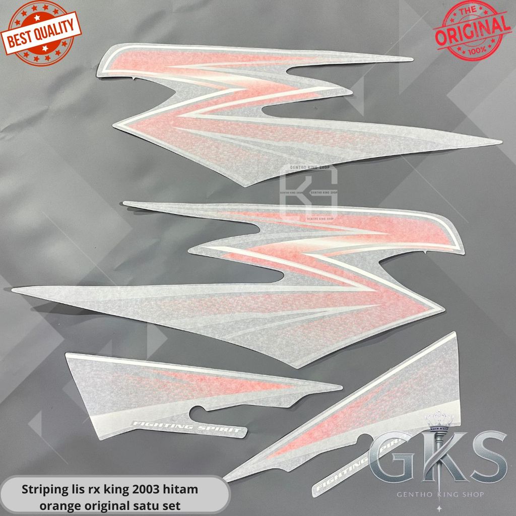Striping lis rx king 2003 hitam orange original satu set