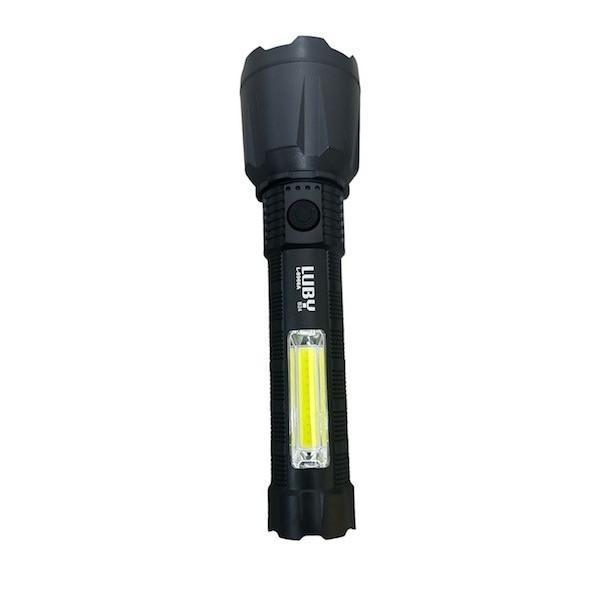 Luby Senter LED Zoom L-8966A torch 15W+12 LED COB Cahaya Putih L-8966A/ 8966/ Senter Tangan Luby