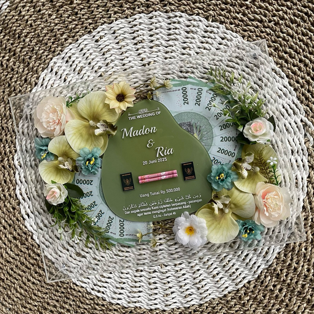 Sehari Jadi [1-2 HARI JADI ] MAHAR FULL TETES AKR AKRILIK BOX PERNIKAHAN SET HIASAN WEDDING FRAME BI