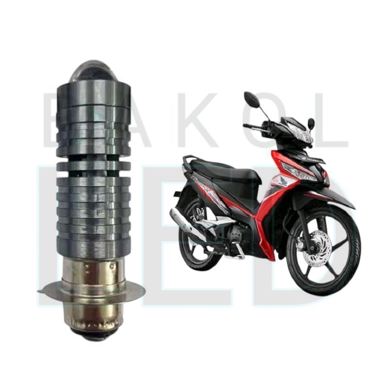 1pcs Lampu depan LED H6 Laser motor Honda Supra X 125 FI BL