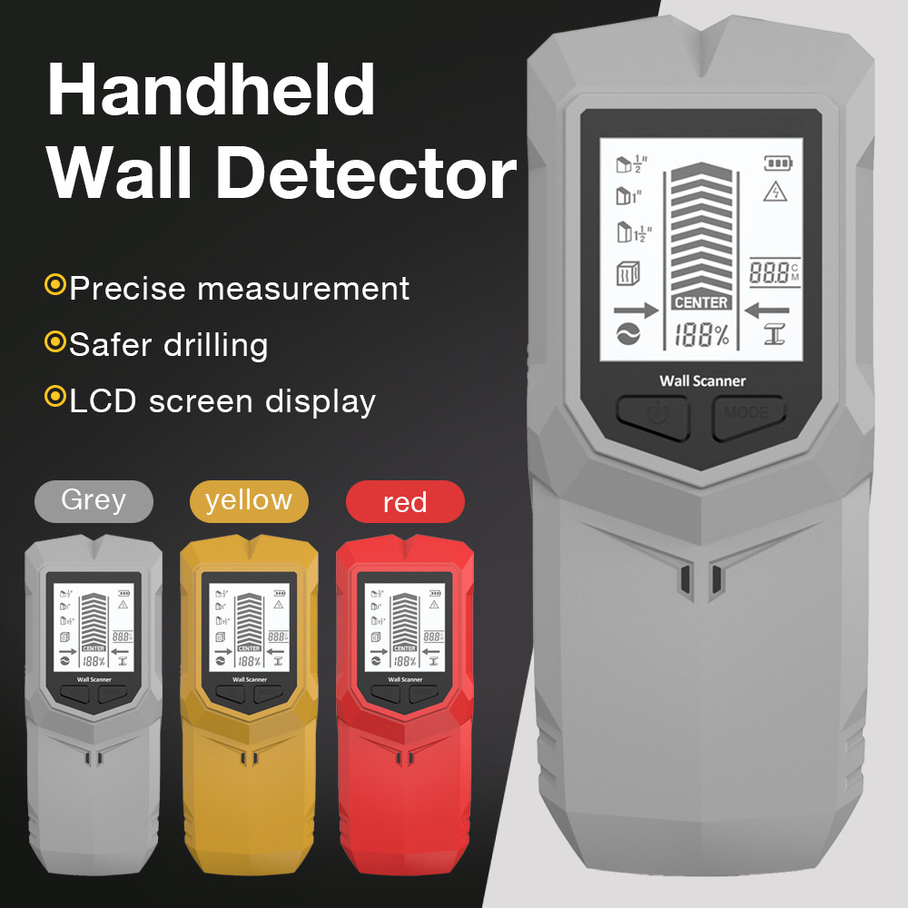 6 in 1 Wall Detector Finders Handheld Metal Detector HW-910 Multifunctional Metal Wood Stud AC Wire 