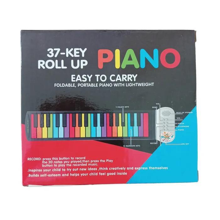 Karpet Piano anak roll up keyboard gulung electronic 37 kunci