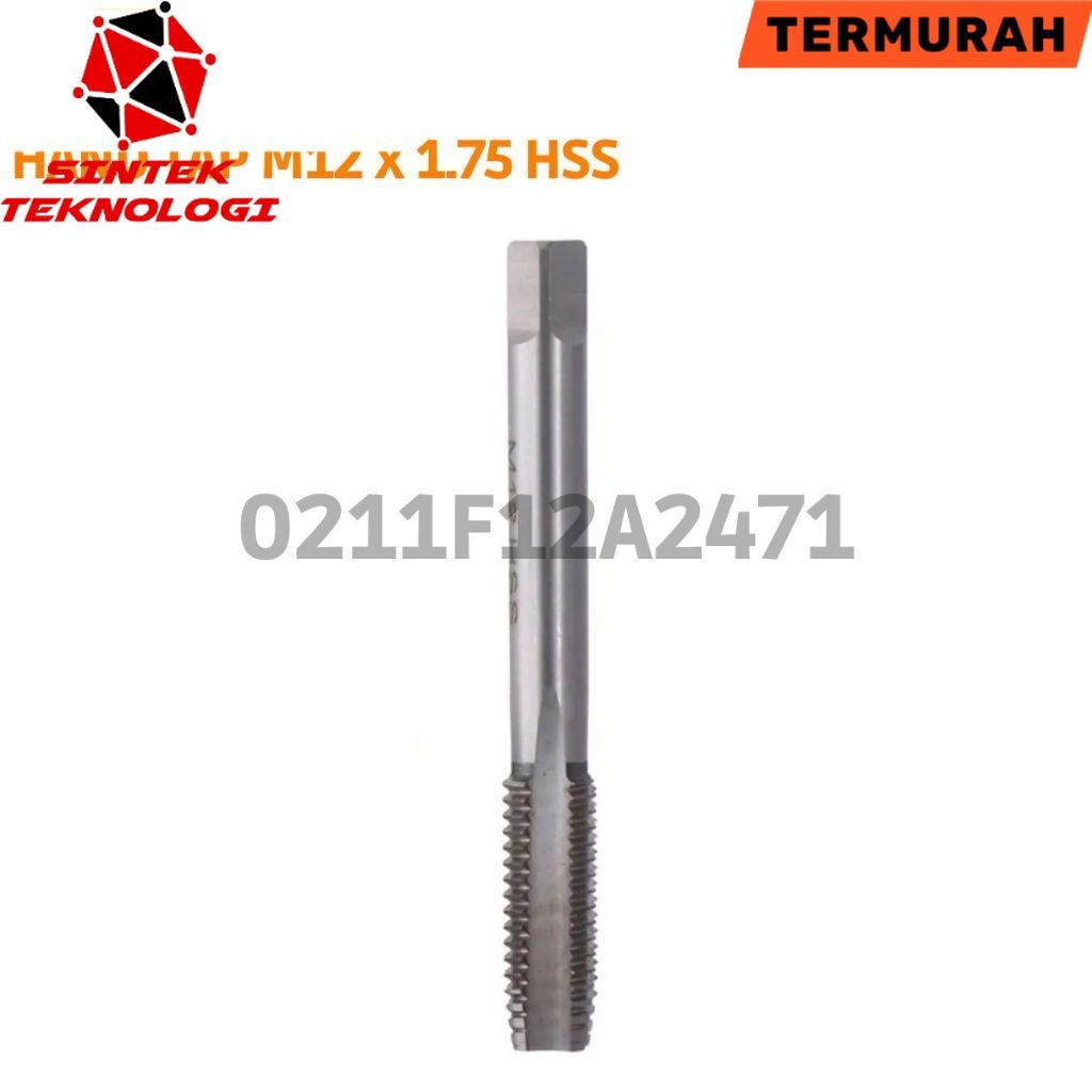 ST Tap Manual Hand Tap M12 x 1.75 Tap Baut Drat Industri Drat Kasar