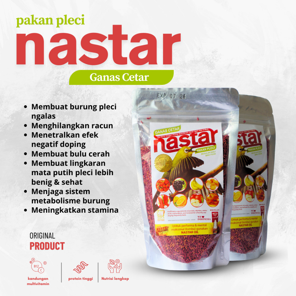 HW VOER NASTAR PAKAN BURUNG GACOR PLECI MURAI CIBLEK PRENJAK KOWUL TLEDEKAN DECU GELATIK BATU