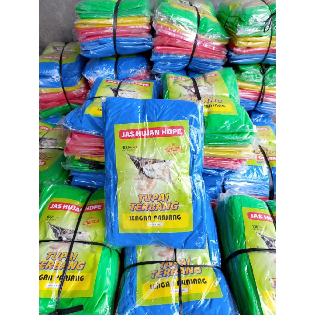 MANTOL/JAS HUJAN PLASTIK Tupai Terbang 12PCS(SELUSIN)