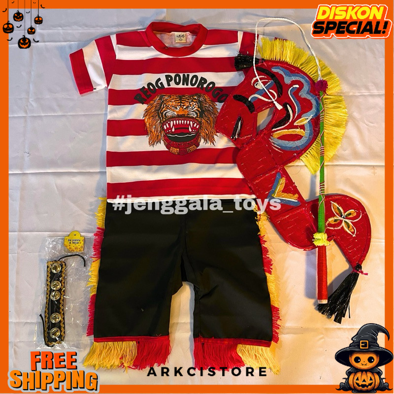 AR Baju Jaranan Full Set Anak Tk Baju Kuda Lumping Anak promo