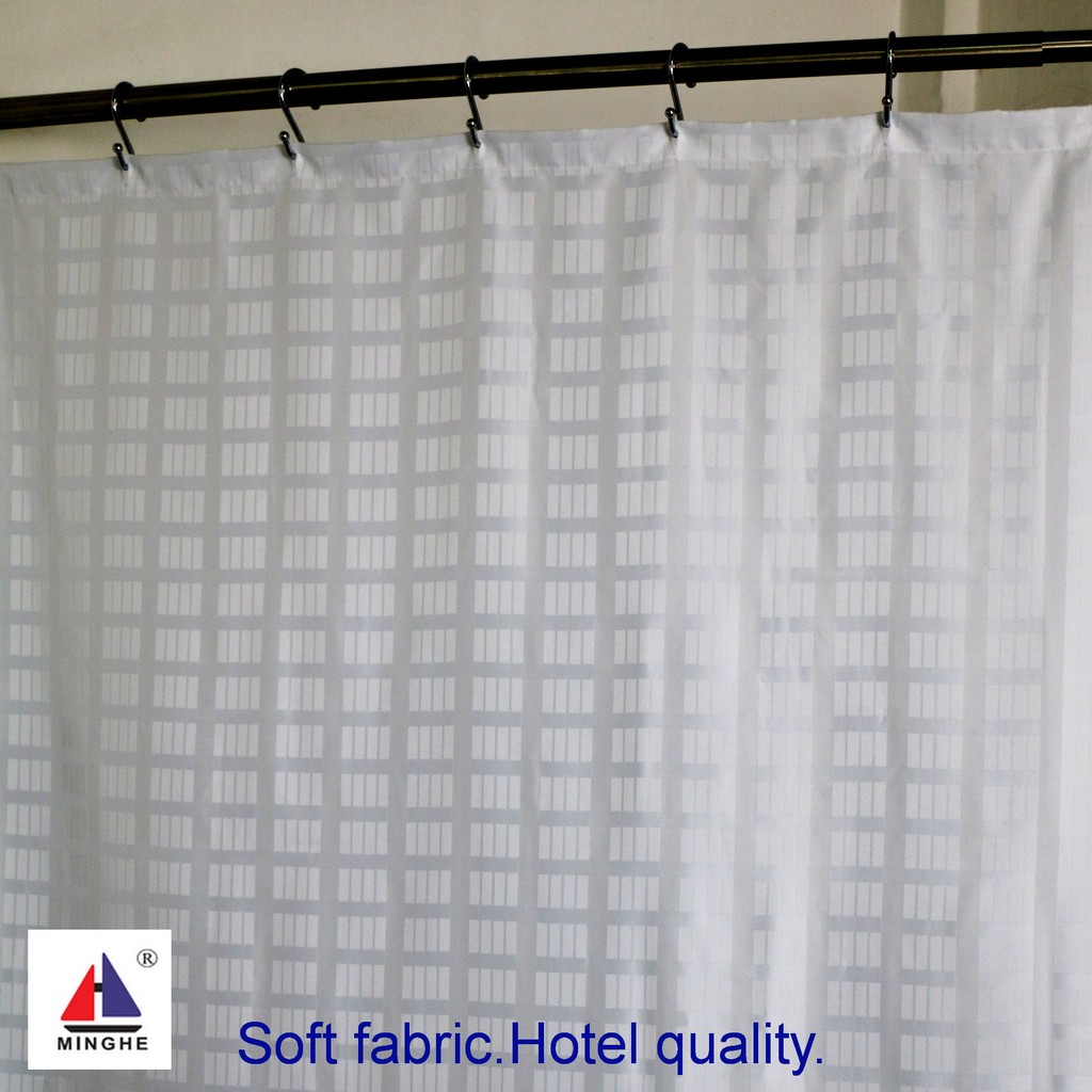 Minghe Cloth Shower Curtain,Hotel Quality Fabric Shower Curtain,Water-repellent Bathroom Shower Curt