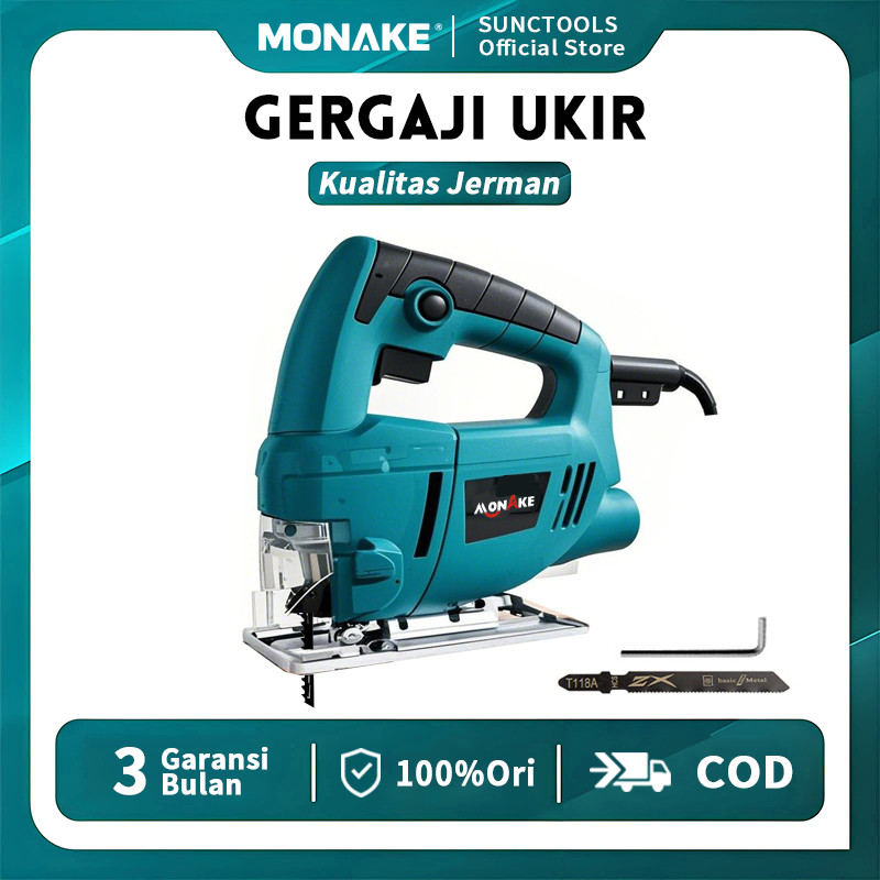 JERMAN MONAKE Top Mesin Jigsaw Gergaji Triplek Potong Kayu Listrik Jig Saw Machine
