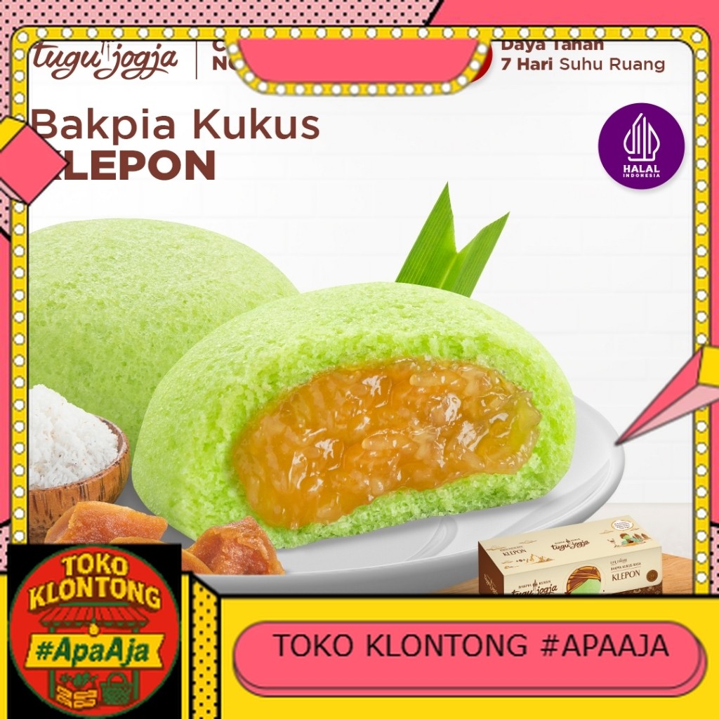 Bakpia Kukus Tugu Jogja Rasa Klepon Isi 10 Pcs - Travel Pack - Oleh-oleh Khas Jogja TOKOKLONTONG#APA