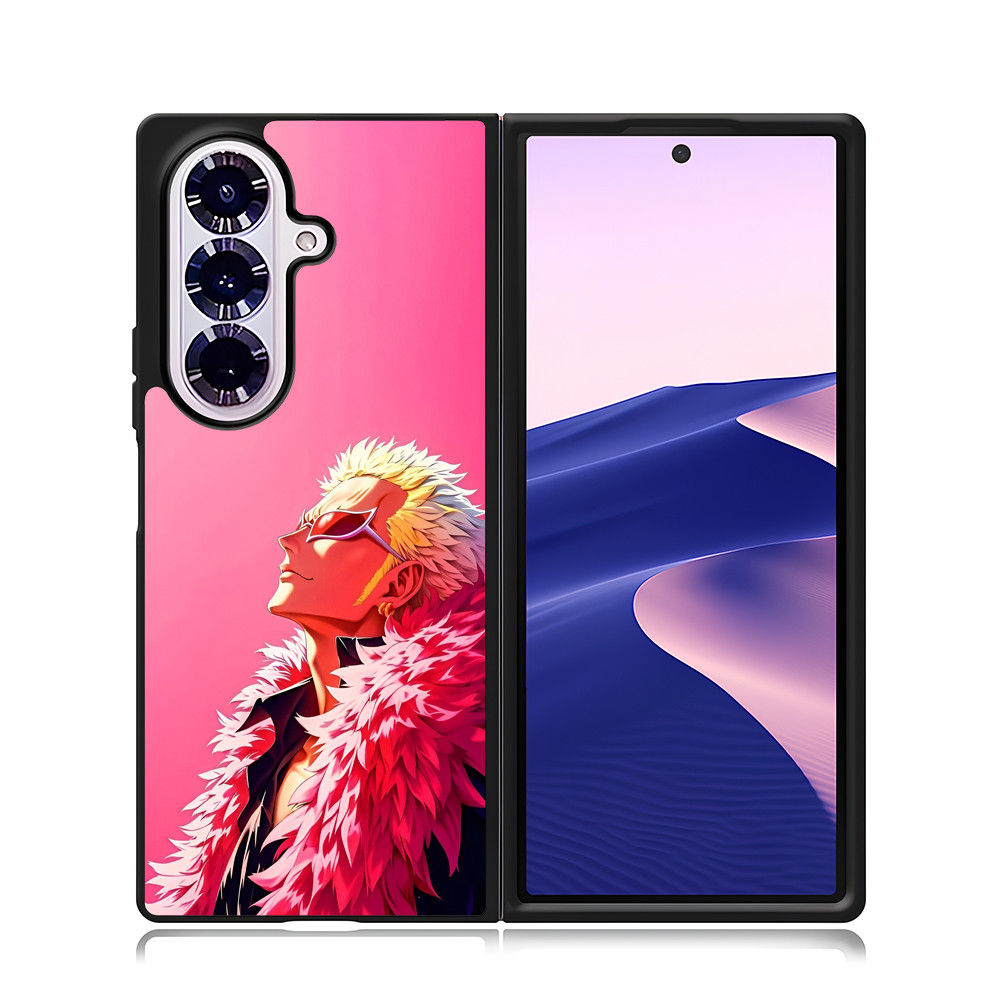 Phone Case Samsung Z Flip Fold 7 6 5 4 3 Phone Custom Doflamingo One Piece