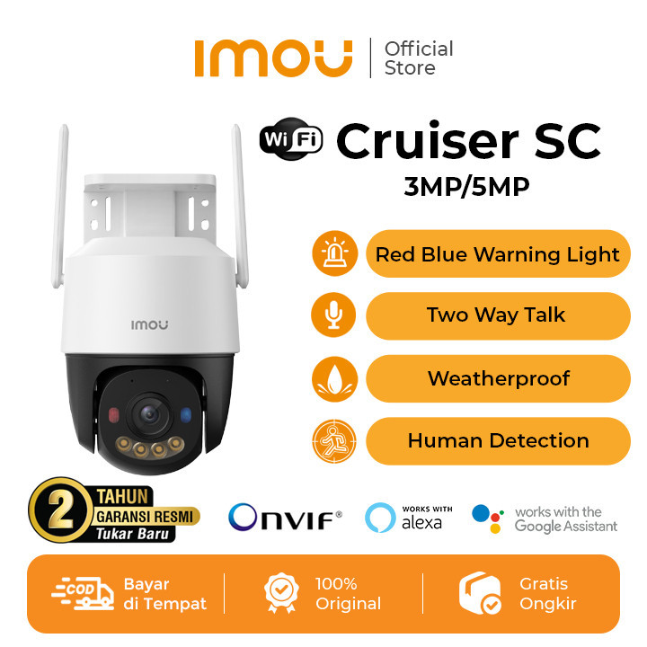 IMOU Cruiser SC 3MP / 5MP Smart IP Camera CCTV WiFi 6 Outdoor Color Night Vision - Garansi Resmi 2 T