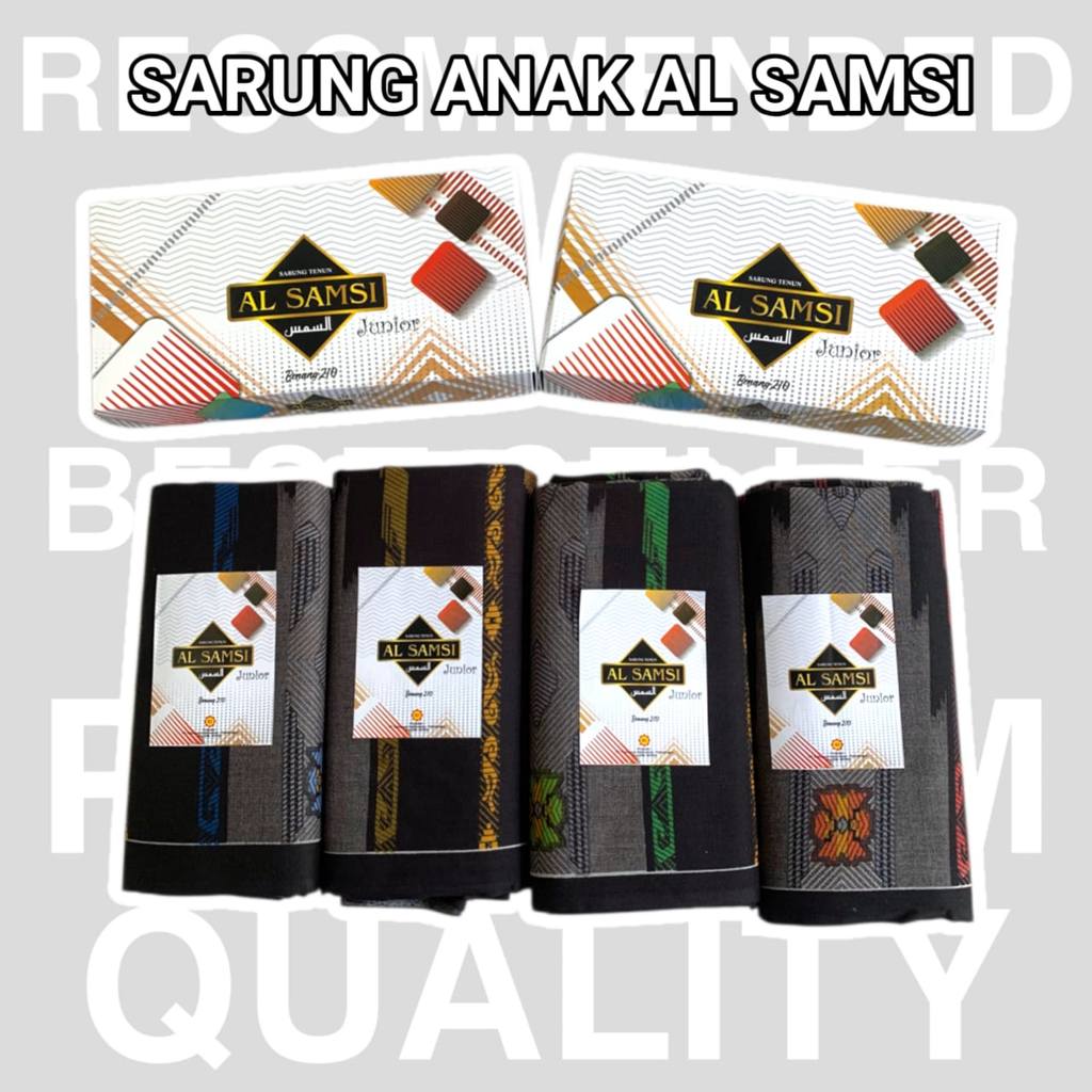 Sarung Al Samsi Junior / Sarung Anak Alsamsi / Sarung Al Samsi Anak / Al Samsi Black Series / Sarung