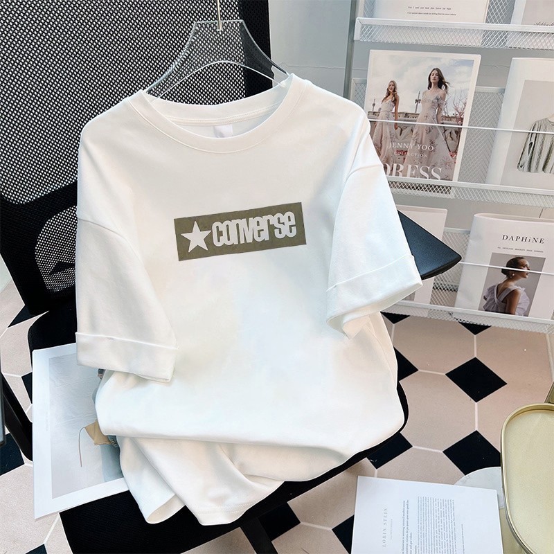 Kaos Couple CONVERSE Original Vintage - Potongan Kerah Bulat dari Katun 100% Premium untuk Pria & Wa