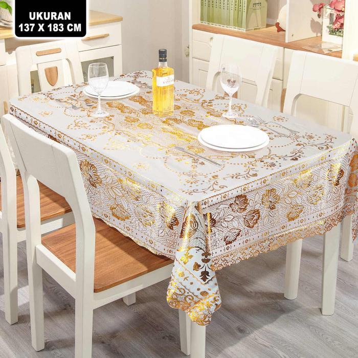 <COD> Loyal Bosque Taplak Meja Makan Motif 6-10 Kursi Taplak Meja Makan Anti Air/Taplak Meja PVC /Ta