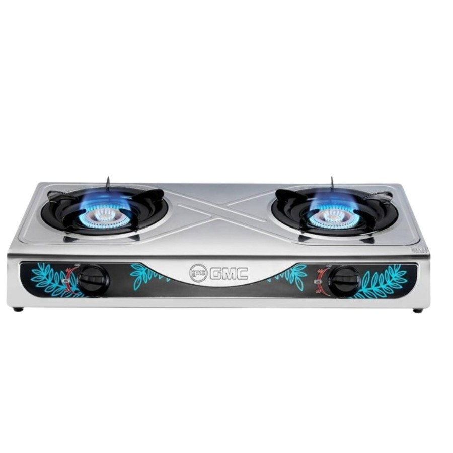 KOMPOR GAS 2 TUNGKU GMC-211 KOMPOR 2 TUNGKU KOMPOR GAS NYALA API BIRU KOMPOR MEJA 2 TUNGKU STAINLESS
