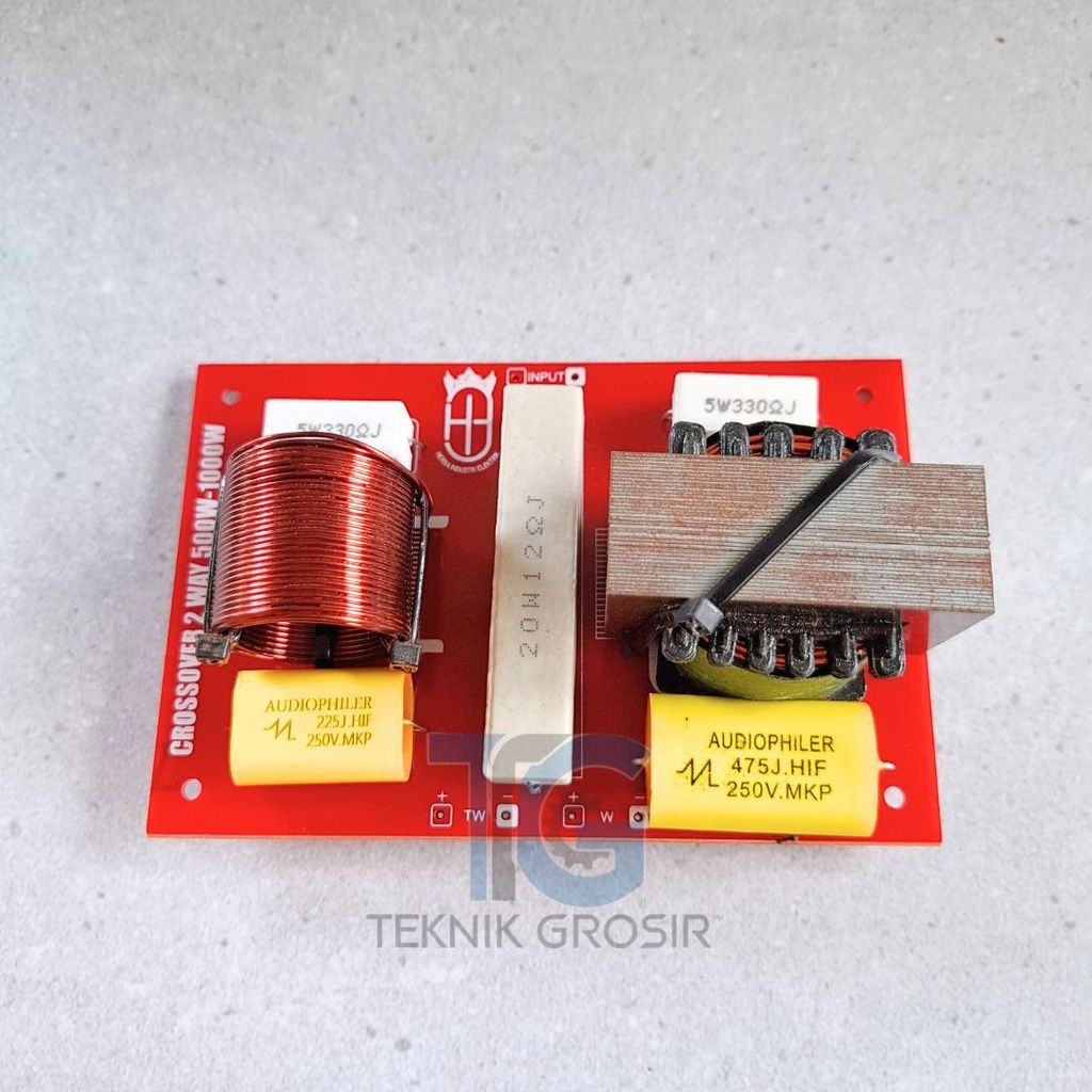 Crossover Pasif 2 Way 500–1000W PCB Audio Speaker Low High Frequency