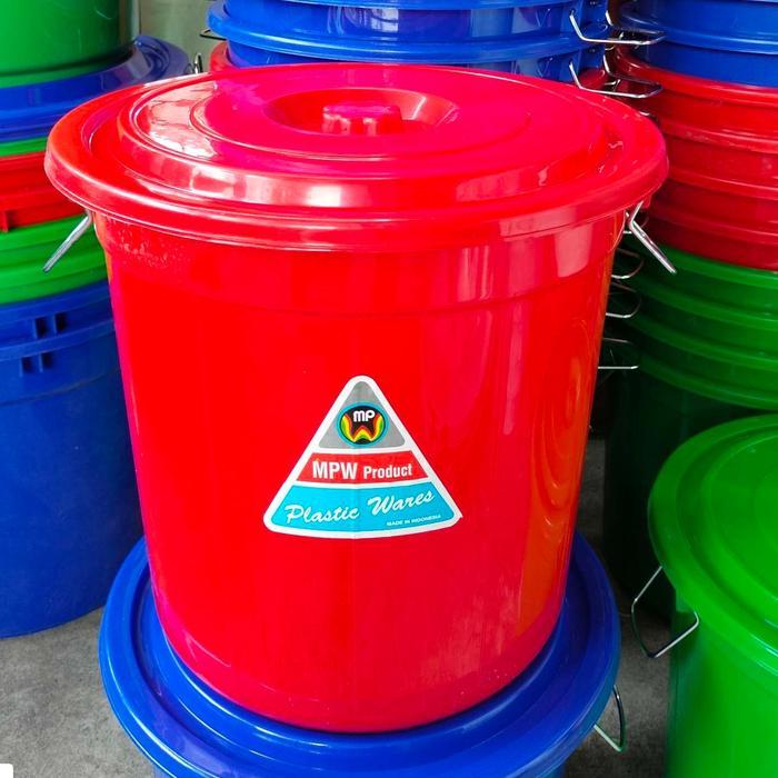 Ember / tong air / wadah air kamar mandi merek MPW - Merah, 80 liter