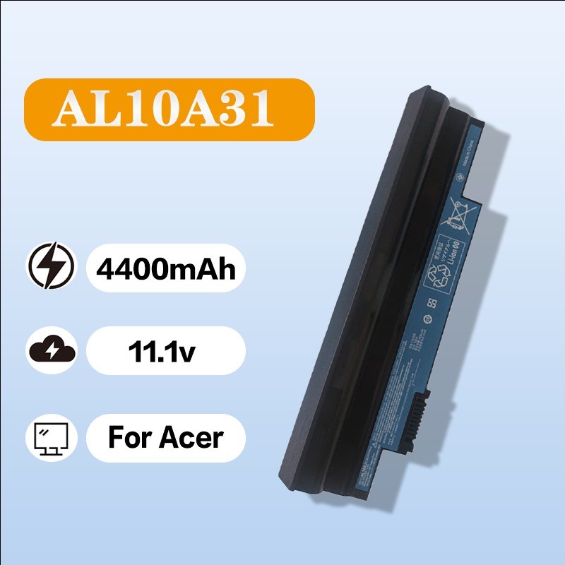 Laptop Battery AL10A31/AL10B31/AL10G31 for Acer D255/D260/D257/AOE100 11.1V 4400mAh Replacement Batt