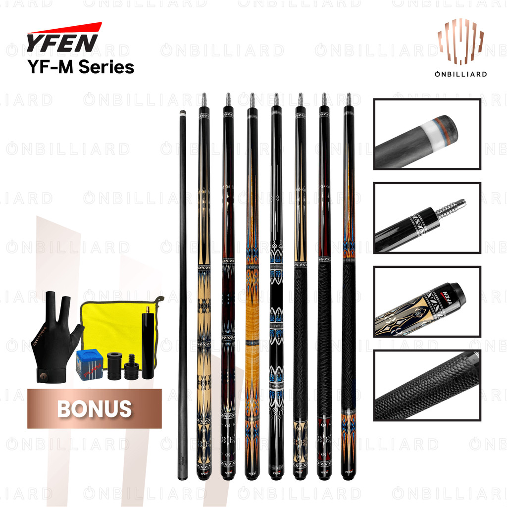 Stik Billiard Carbon YFEN Cue Stick Play Set M1 M2 M3 M4 Yfen M Series