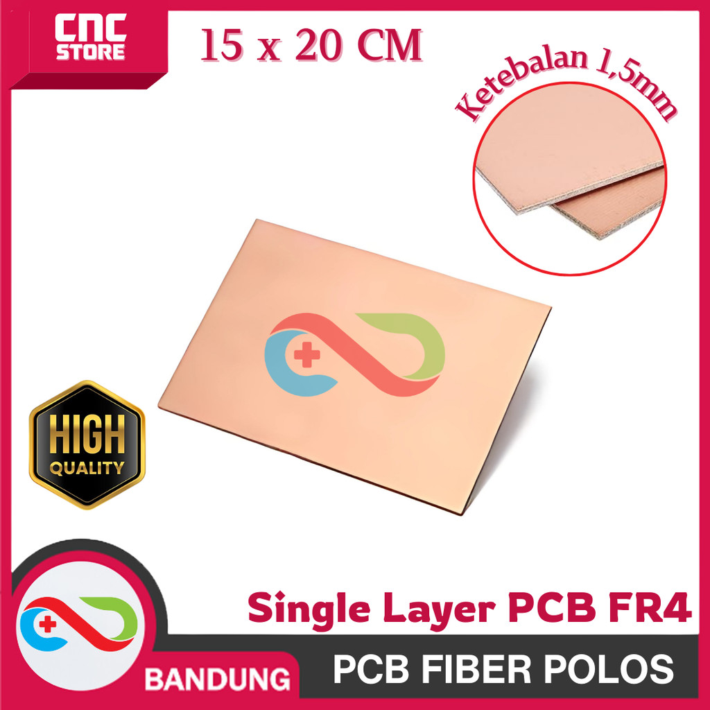 PCB POLOS SINGLE LAYER FR4 FIBER 15X20CM