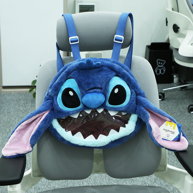 Mew Disney Authentic Authorized Stitch Autumn/Winter Plush Doll Sunshine Baby Bag Stitch Transparent