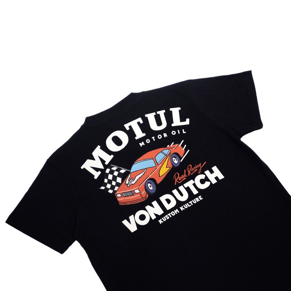 (Barang asli) Von Dutch &  Motul Collaboration Tshirt MTL03 Black