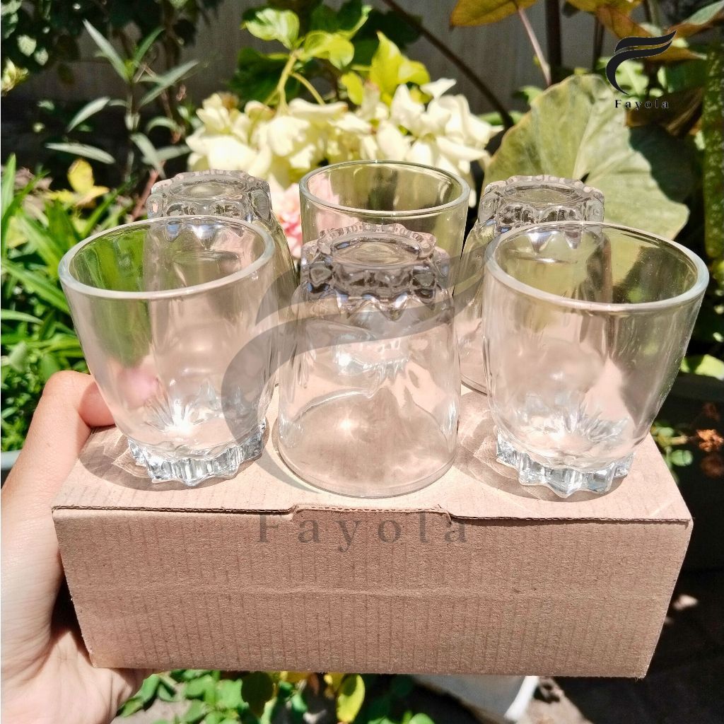 PRE-ORDER [6 PCS] GELAS SLOKI RUMPUT 503-6 // gelas mini / souvenir gelas mini