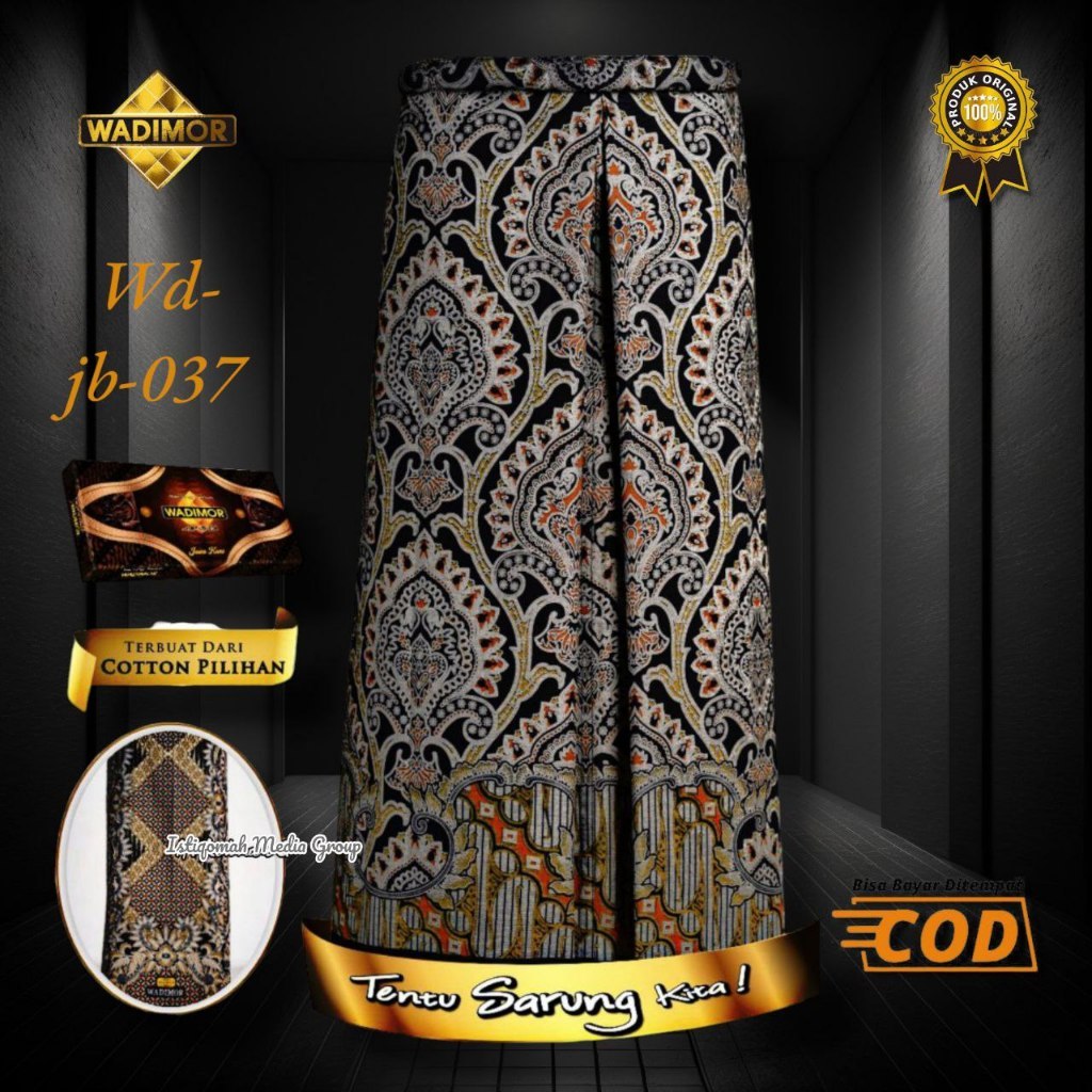 Sarung Wadimor Jawa Batik Sarung Premium Pria Dewasa / Cod Samping Wadimor Batik Premium Jawa Batik 