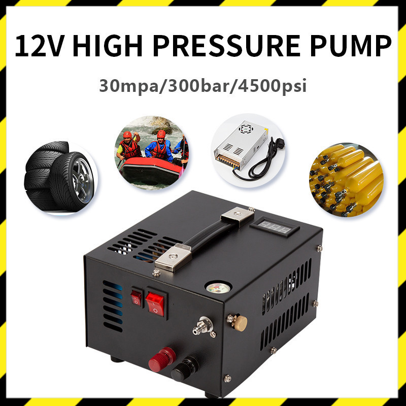 4500Psi 300Bar Portable PCP Air Compressor Pump 110V/220VAC 12VDC High Pressure with Transformer for