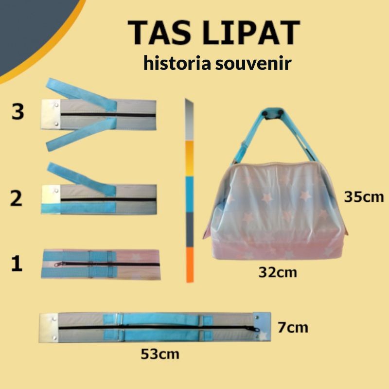 TAS LIPAT PARASUT/HARMONI1125 TAS LIPAT BANDUNG/SOUVENIR/TAS LIPAT WANITA KEREN