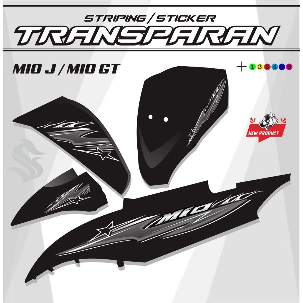 STRIPING VARIASI / STIKER MIO J TRANSPARAN VARIASI STRIPING MIO J